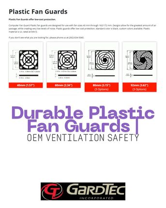 New York, Electronics, Premium Plastic Fan Guards &ndash; Lightweight, Low-Noise Cooling Protection | GardTec Inc