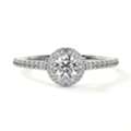 USD 1322,  Halo  (0.33cttw) With Pave Set Round Diamond Ring For Women By GemsNY