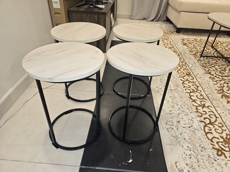 Khobar, Furniture, SAR 250,  Set Of 4 Side Tables - Off White