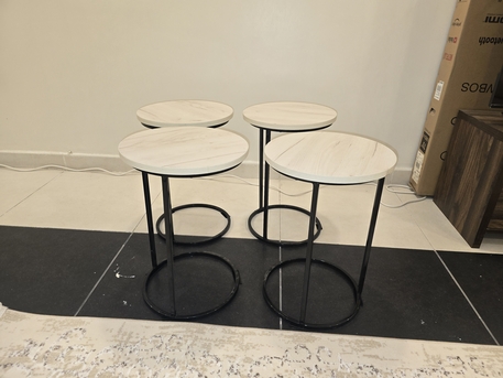 Khobar, Furniture, SAR 250,  Set Of 4 Side Tables - Off White