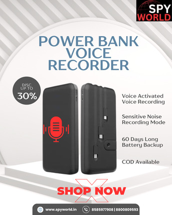 New Delhi, Electronics, INR 7000,  Power Bank Audio Recorder Shop In Mumbai &ndash; Get Best Offers 2026 At Spy World