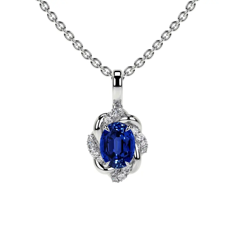 New York, Jewelry, USD 2197,  Luxury Sapphire Necklaces With Brilliant Shine