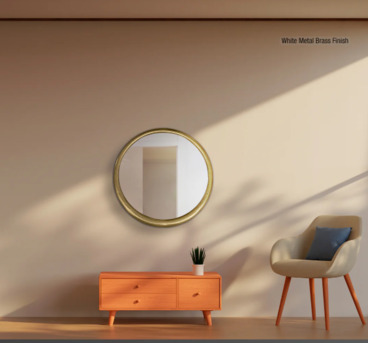 Chennai, Household Items, INR 16200,  Stylish Round Wall Mirror Antique Brass Finish For Interiors &ndash; Artistick's Onlin