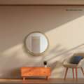 INR 16200,  Stylish Round Wall Mirror Antique Brass Finish For Interiors &ndash; Artistick's Onlin