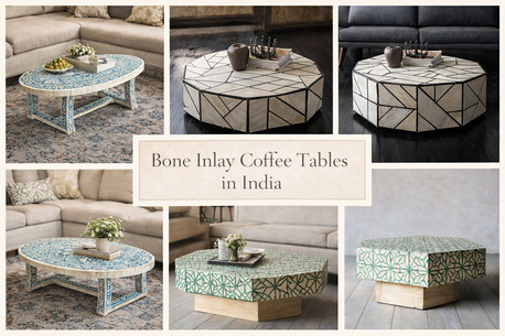 Mumbai, Furniture, INR 100000,  Artisan-Made Bone Inlay Coffee Tables And Center Tables In India By Elephanta