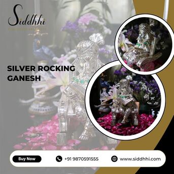 New Delhi, Appliances, INR 110000,  Silver Rocking Ganesh Idol | Elegant Spiritual Decor For Home & Office