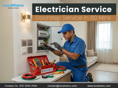 Bangalore, Manpower, Professional Electrician Service By LocalRamu With Skilled Technicians In Mysuru