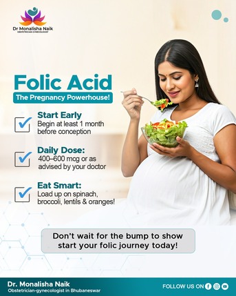 Bhubaneswar, Health, Folic Acid During Pregnancy | Gynecologist Bhubaneswar | Dr Monalisha Naik