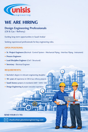 Rabigh, Jobs, Engineering Professionals (Design Engineering &ndash; Oil & Gas / Refinery) - Rabigh, KSA.