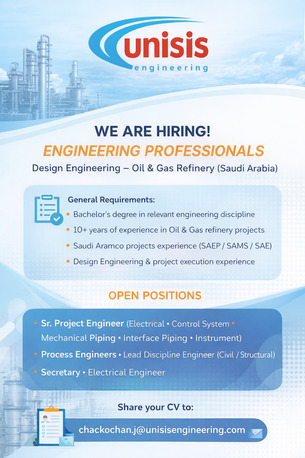 Rabigh, Jobs, Engineering Professionals (Design Engineering &ndash; Oil & Gas / Refinery) - Rabigh, KSA.