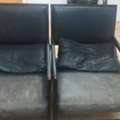2 Wooden Chairs With Leather Seats For Free