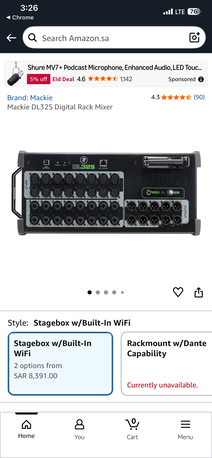 Riyadh, Musical Instruments, SAR 7500,  Sound Mixer Mackie DLS32