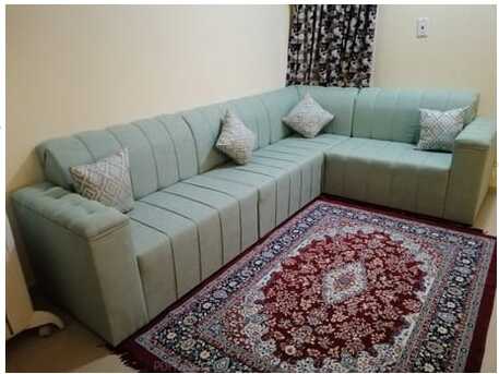 Dammam, Household Items, FREE - Trendy Pista Green L Shape Sofa