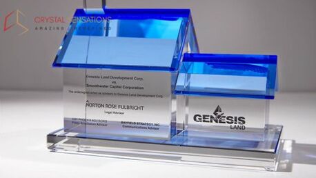 New York, Business, Elegant Custom Crystal Trophy For Awards And Recognition