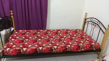 Al Rakah Al Shamaliyah, Household Items, SAR 175,  Single Metal & Wood Cot Without Mattress - Excellent Condition For Sale