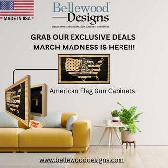 New York, Furniture, USD 359,  American Flag Gun Cabinets &ndash; Stylish Hidden Storage