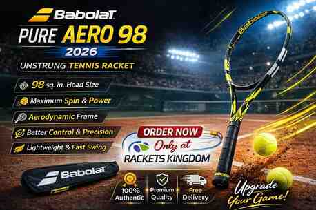 London, Business, Babolat Pure Aero 98 2026 Tennis Racket (Unstrung) &ndash; Spin & Power Performance