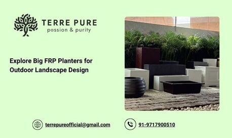 Greater Noida, Wholesale Products, Explore Big FRP Planters For Outdoor Landscape Design