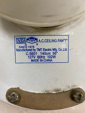 Al Aziziyah, Electrical & Plumbing, SAR 45,  مروحة سقف كهربائية تعمل بجهد 110 فولت تيار م