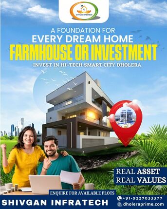 Ahmedabad, Residential Plots, Invest Smartly In Dholera Smart City With Shivgan Infratech Residential Plots