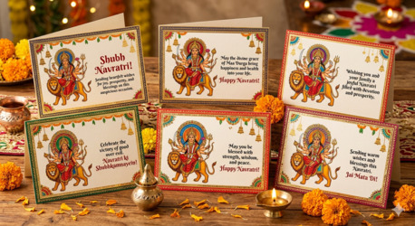 Mumbai, Creative, Beautiful Navratri Greeting Cards To Share Joy And Blessings