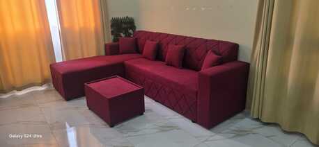 Riffa, Furniture, BHD 85,  Sofa New 5 Mtr 85 - പുതിയ സോഫ 3 സീറ്റർ 60 BHD കൂടെ കോഫി മേശയും. ബന