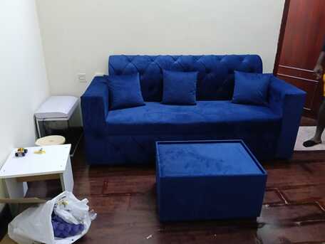 Riffa, Furniture, BHD 85,  Sofa New 5 Mtr 85 - പുതിയ സോഫ 3 സീറ്റർ 60 BHD കൂടെ കോഫി മേശയും. ബന