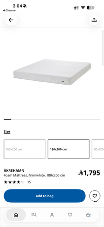 Riyadh, Furniture, SAR 800,  Ikea Mattress 9 Months Used, Few Drink Spills Only