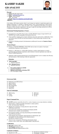 Riyadh, Job Seekers, Gis Analyst