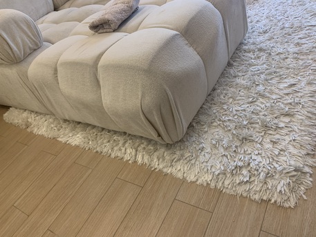 Isa Town, Furniture, BHD 30,  Soft Shag Carpet - White - Clean & Cozy