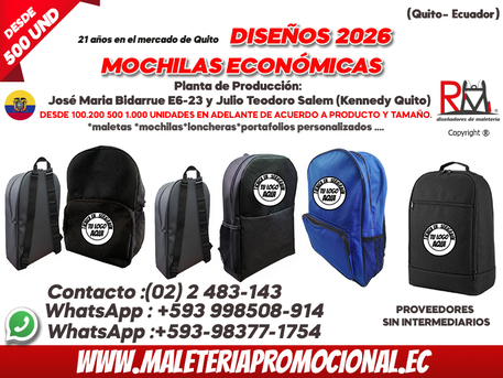 Quito, Marketing, Fabricantes De Mochilas Econ?micas En Quito Ecuador