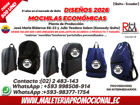 Quito, Marketing, Fabricantes De Mochilas Econ?micas En Quito Ecuador