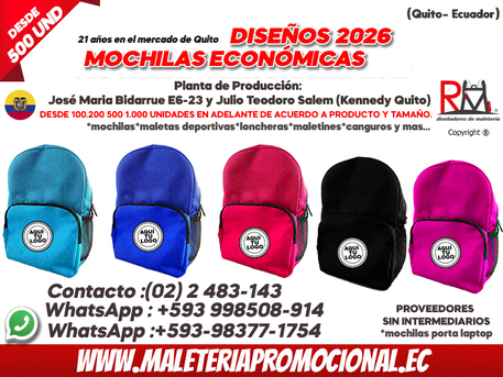 Quito, Marketing, Fabricantes De Mochilas Econ?micas En Quito Ecuador