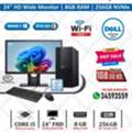 BHD 108,  9th Generation DELL Core I5 Computer Set 24" FHD IPS Monitor DDR4 8GB RAM OS 11 Pro Ready