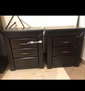 Riyadh, Furniture, SAR 750,  COMPLETE BEDSET With Free Super-king Sized Mattress, Wardrobe, Chest Of Drawers, Dresser