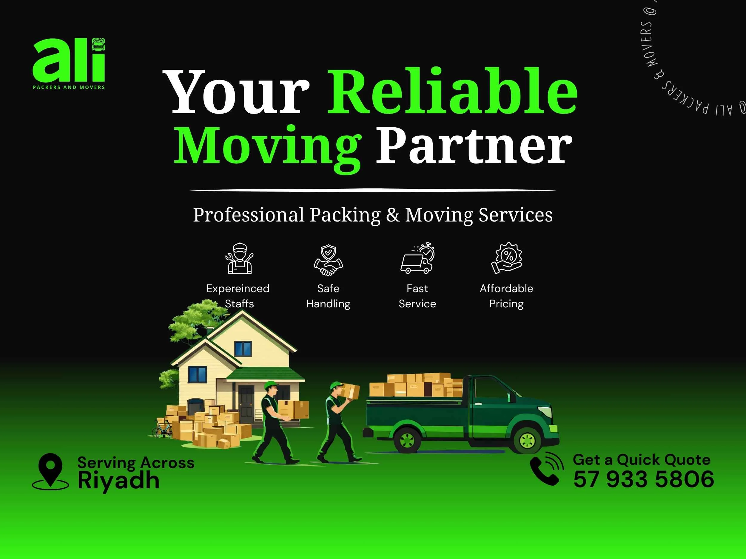 Riyadh, Relocation, Ali Packers & Movers Riyadh | House Shifting Service | Kerala Managed Team | +966579335806