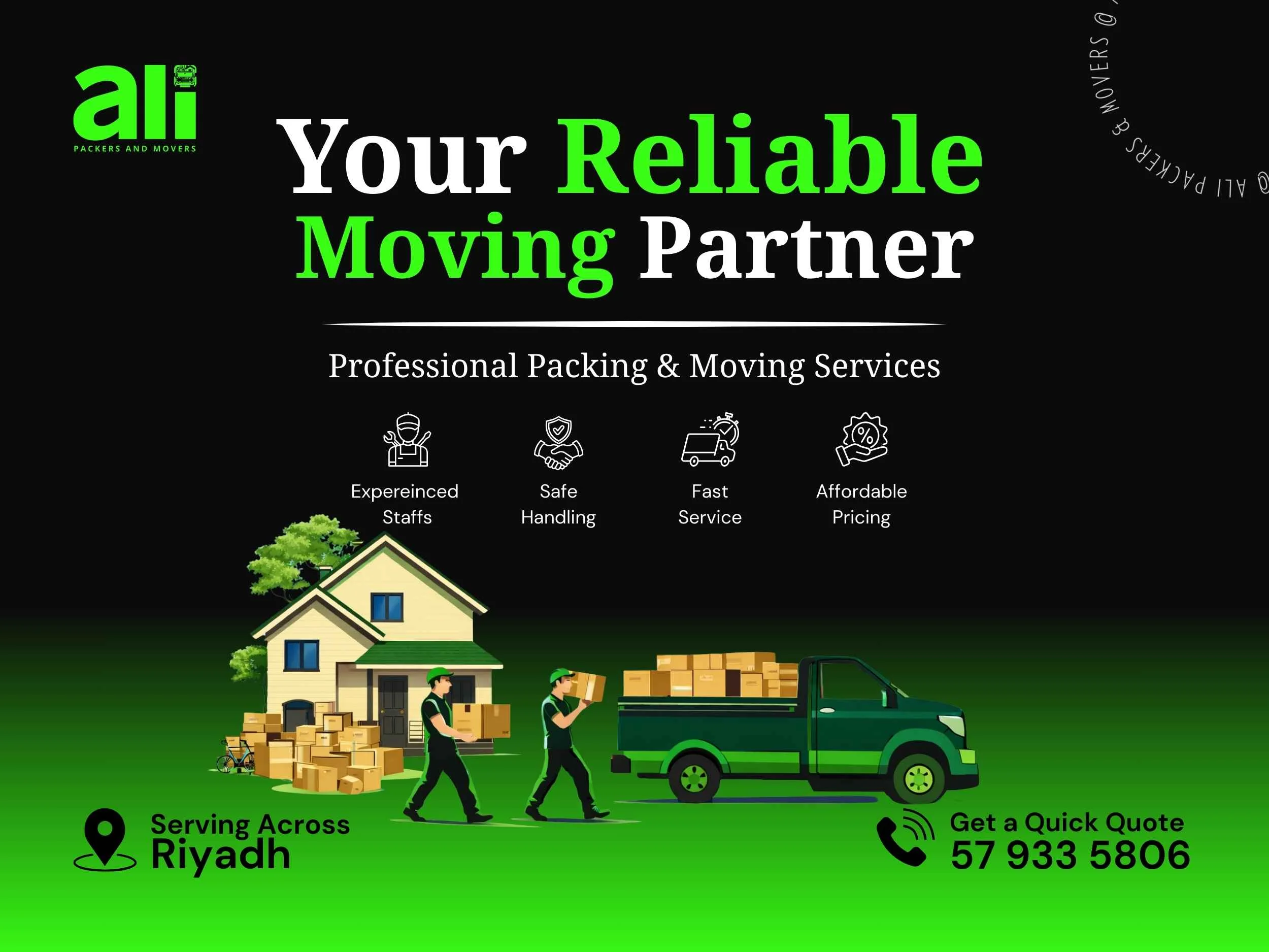 Riyadh, Labor/Moving, Ali Movers & Packers Riyadh | House Shifting Service | Kerala Managed Team | +966579335806