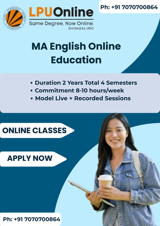 Punjab, Education, LPU Online MA English &ndash; Flexible Literature & Language Study