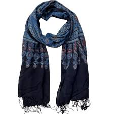 New York, Fashion & Design, Blue Square Print Scarf &ndash; Classic Design With Modern Appeal | Parmar Apparel