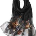 Grey Floral Embroidery Scarf &ndash; Sophisticated Style For Every Occasion | Parmar Apparel