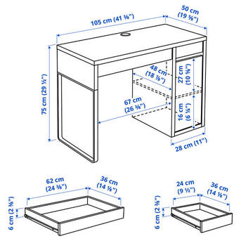 Umm Al Hassam, Furniture, BHD 30,  Ikea MICKE Computer Table, Used, Black-Brown