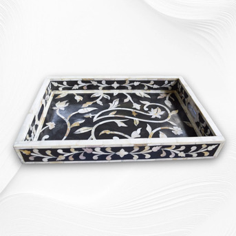 New Delhi, Furniture, Mother Of Pearl Inlay Trays By Luxury Handicrafts