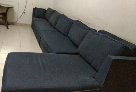 Riyadh, Furniture, SAR 375,  L-Shape Sofa Set With 7 Seater For Sale