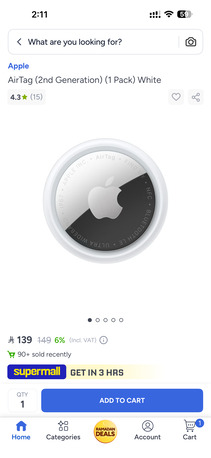 Al Thuqbah, Appliances, SAR 100,  Apple Airtag New