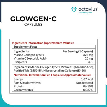 Ahmedabad, Health & Beauty Items, Glowgen C Capsules - Vitamin C & Marine Collagen For Skin Glow