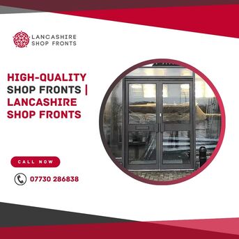 London, Construction, Modern Aluminium Shop Front Door Installation &ndash; Lancashire Shop Fronts