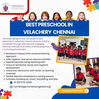 Chennai, Education, Best Preschool In  Velachery Chennai