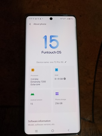 Khobar, Mobile Phones, SAR 750,  Vivo T 2 Pro 5G Ram..8+8 GB ,,,,,,, Room..256 GB  Used,,,, Like New Fresh Condition