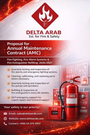 Dammam, Technical, AMC - Annual Maintenance Contract For Fire Fighting, Fire Alarm & Fire Extinguisher Refill