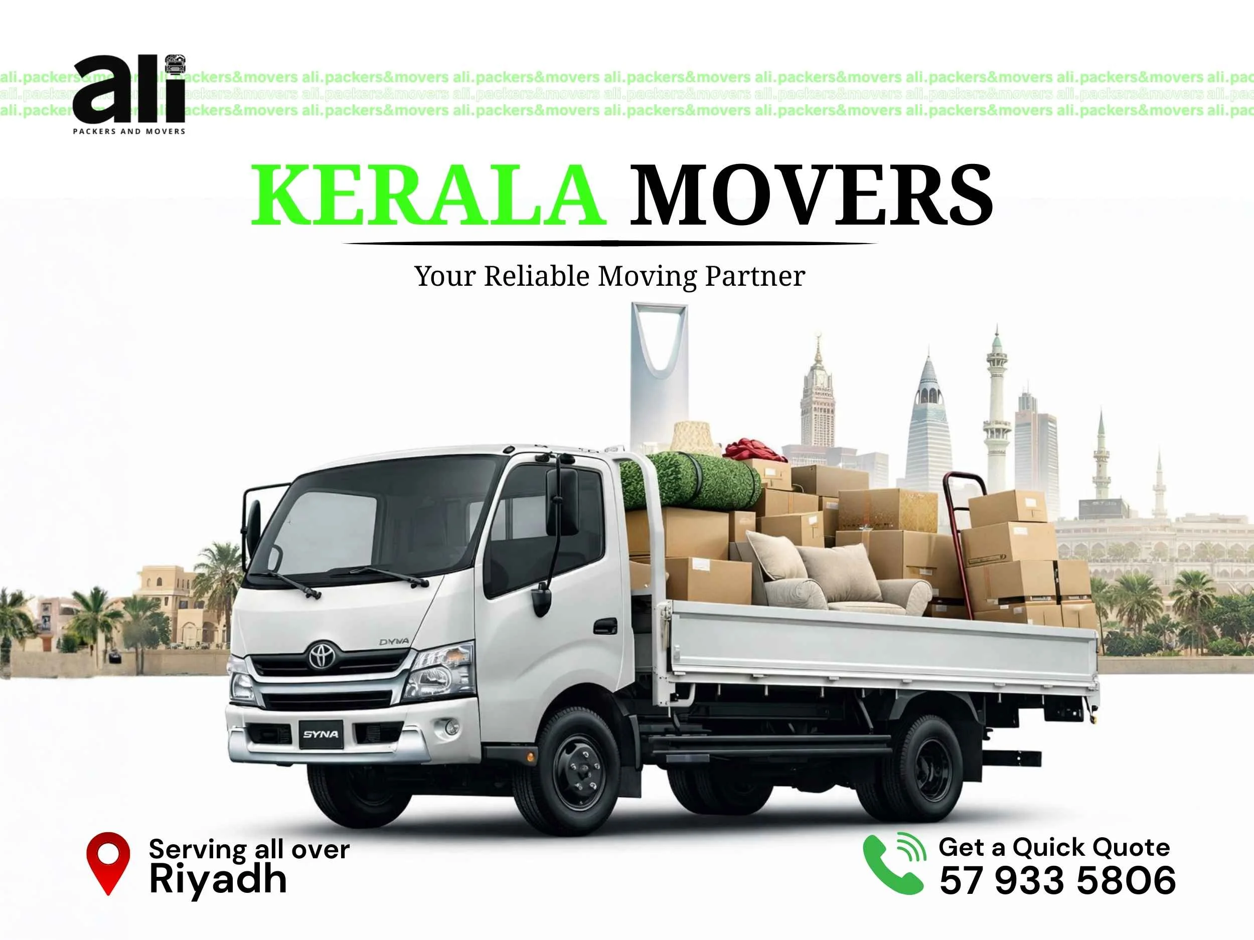 Riyadh, Labor/Moving, Kerala Movers - Ali Packers &Movers, Riyadh | Affordable Moving Service | +966 57 933 5806